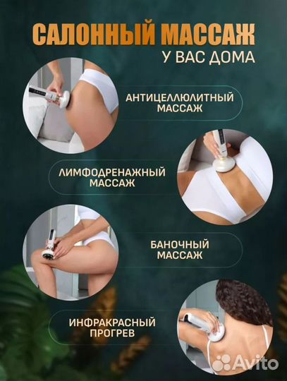 Антицеллюлитный вакуумный массажёр для тела