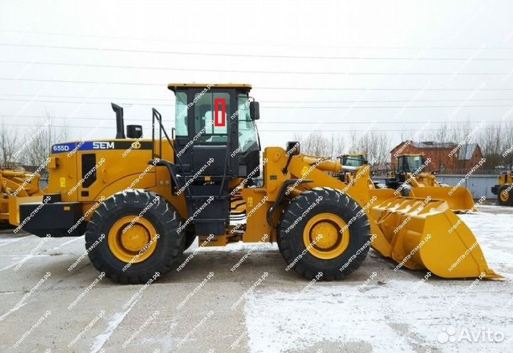 Стекло для фронтального погрузчика Sem 655D с дост