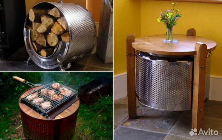 Мангал.Барбекю.Очаг(это барабан из нержавейки)