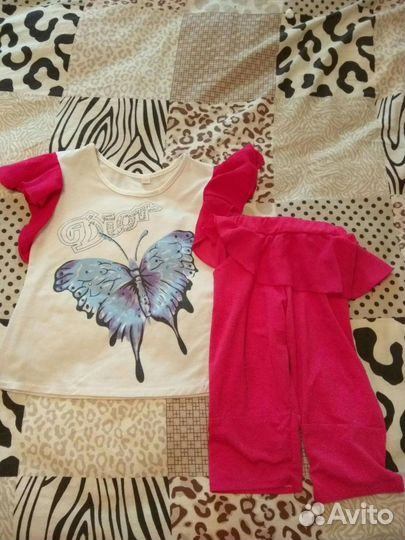 Летний комплект на девочку 110 р-р
