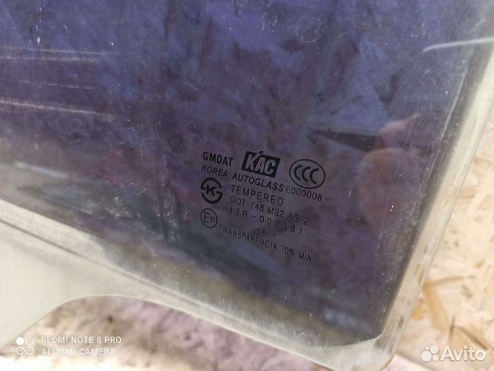 Стекло двери задней левой Chevrolet Aveo T250