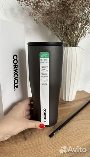Термокружка с трубочкой corkcicle оригинал