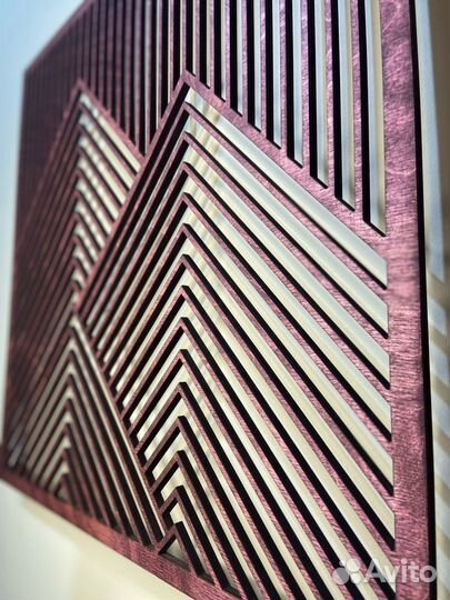 Настенное панно, панно триптих, панно из дерева