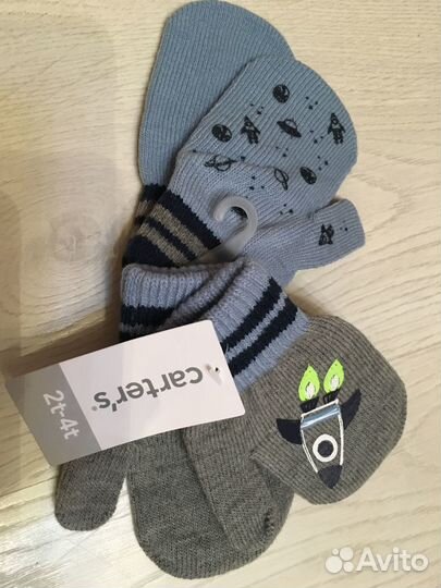 Варежки carters 2-4т новые