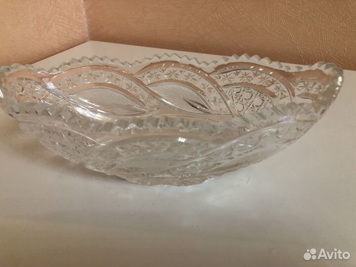 Хрустальная ваза салатница хрусталь