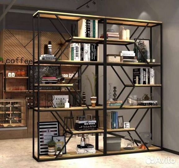 Полки стеллажи в стиле лофт