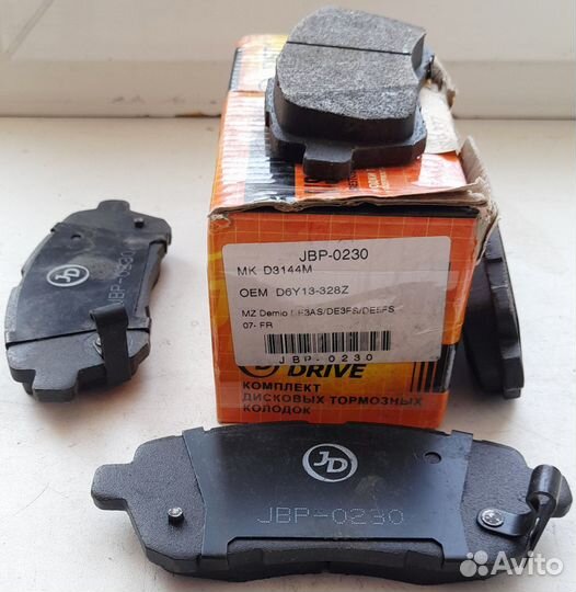 Колодки тормозные передние Mazda 2 JustDrive