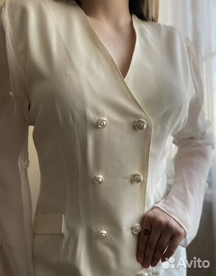 Винтажная блузка необычного фасона 46-48