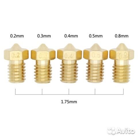 Сопло от 0.2 до 1.2 mm для 3d принтеров и 3d ручек