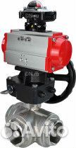 Кран шаровой DN.ru BV3232P(4pc) -SP-3WL-T-ISO-H Ду10 Ру63 стандартнопроходной трехходовой L-тип, нер