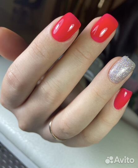 Маникюр укрепление гелем комби маникюр