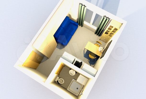 Квартира-студия, 13,2 м², 1/12 эт.