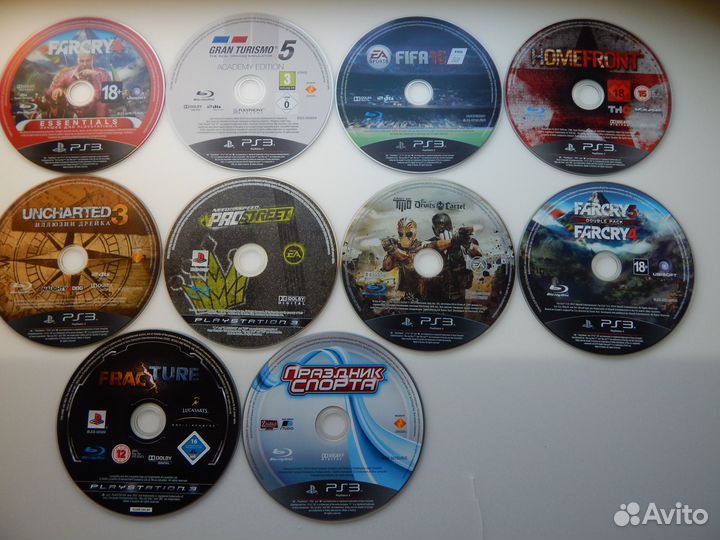 Диски на PS3 без коробок
