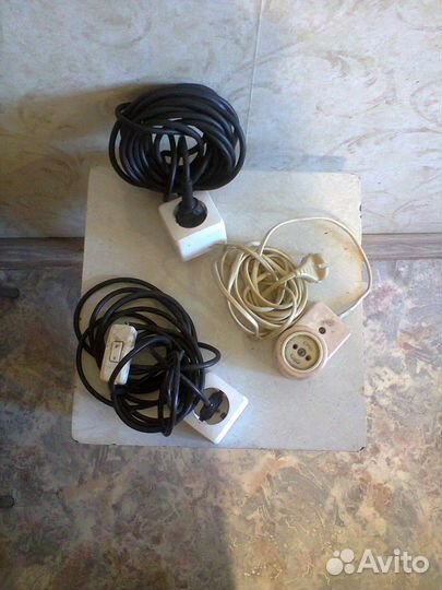 Розетка с вилкой и проводом от 3 до 5м