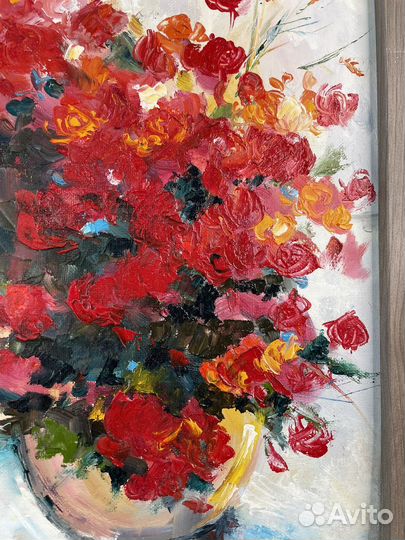 Картина маслом цветы