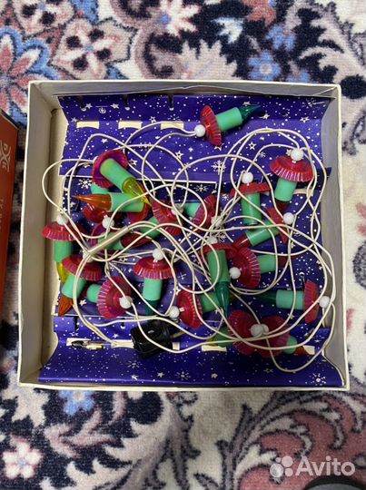 Новогодняя гирлянда СССР 1974 года (новая)