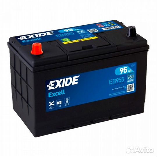 Аккумулятор Exide Excell 95L EB955 прям. пол. 95 А