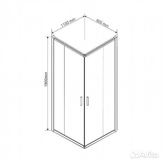 Душевой уголок Vincea Garda VSS-1G9011CL, 1100*900