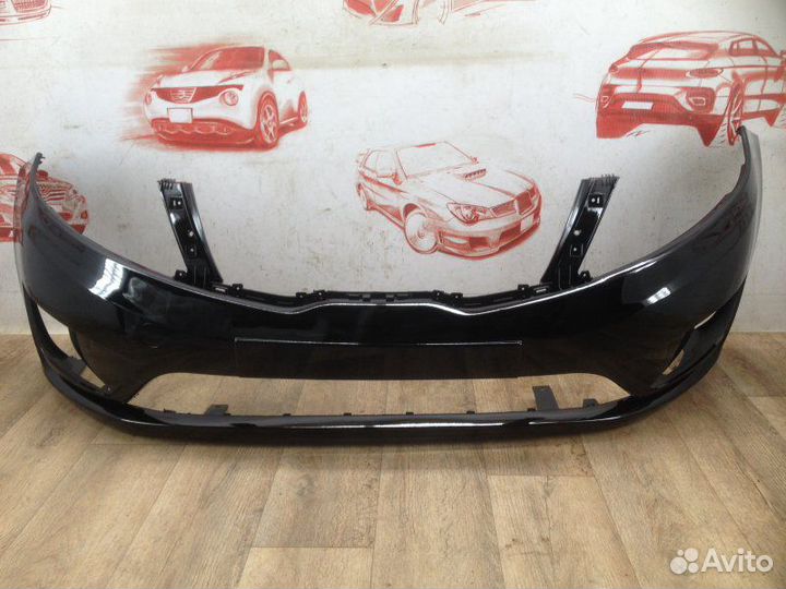 Бампер передний Kia Rio 2011-2015 черный