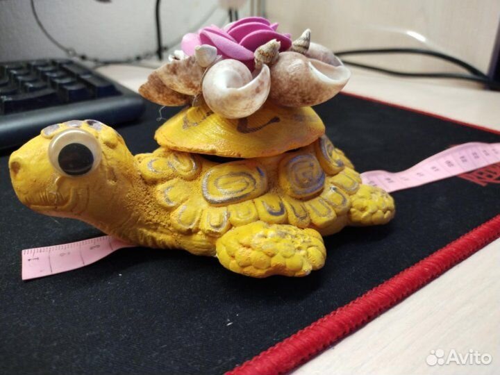 Шкатулка Черепаха с ракушками