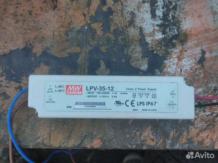 Блок питания для светодиодов LPV-35-12