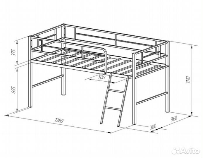 Кровать-чердак IKEA свэрта