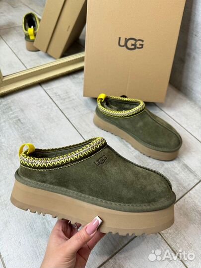 Ugg Tasman Slipper Tazz Platform Chestnut оливка