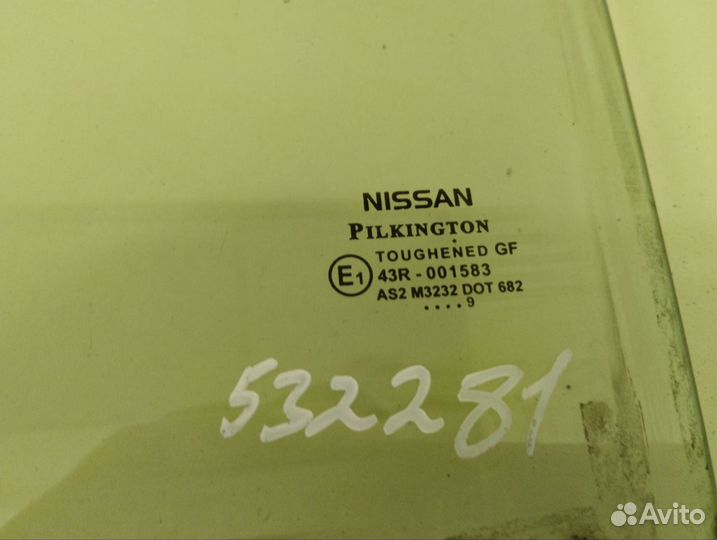 Стекло двери задней левой Nissan Note E11 2006-201