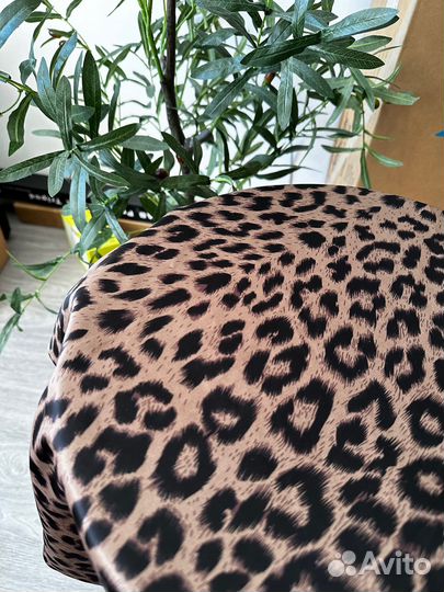 Юбка миди на разинке леопардовая