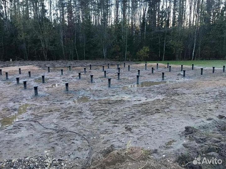 Винтовые сваи / монтаж