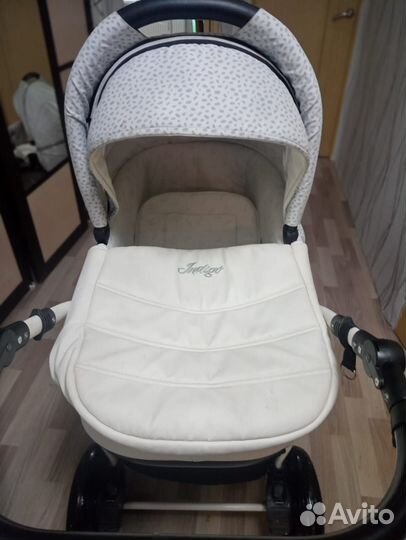 Коляска 3 в 1 эко кожа бу