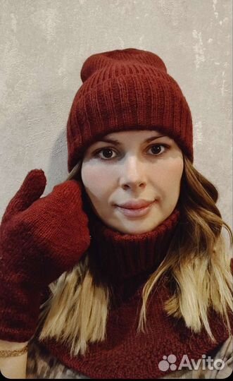 Шапка женская вязаная набор