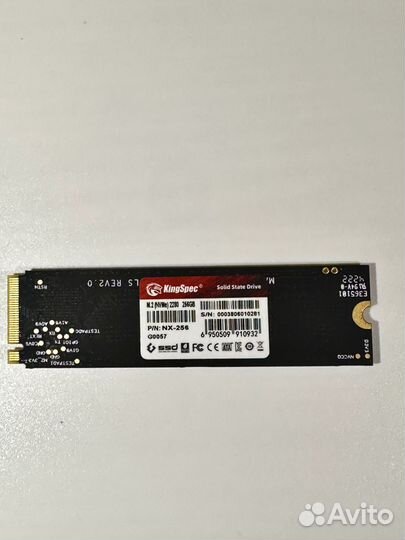 256Gb M.2 NVMe новый SSD Kingspec NX-256