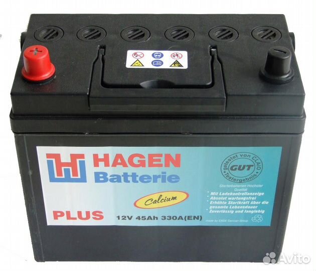 Аккумулятор Hagen 45j ампер/часов