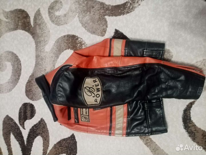 Мотокуртка кожаная мужская