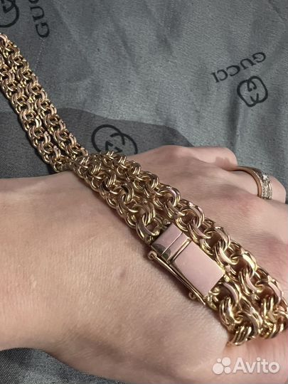 Золотая цепь бисмарк 585* 64 см новая