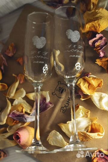 Свадебные бокалы гравировка