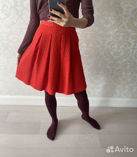 Юбка красная