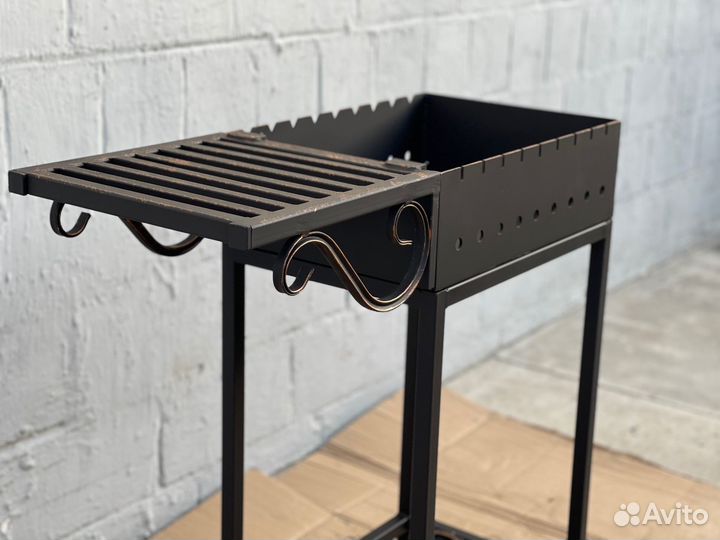 Мангал № 0019/4 с полкой 4 мм под дрова можно