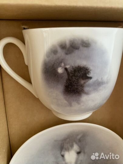 Подарочный набор кофейная пара «ежик в тумане»