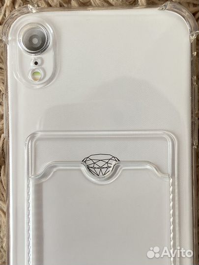 Чехол для iPhone XR (новый) с картой прозрачный