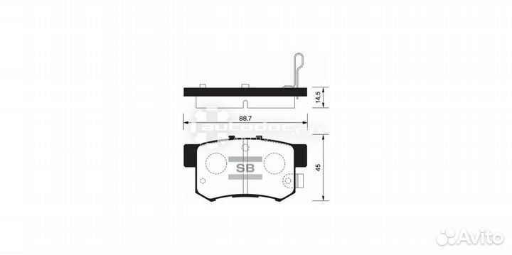 Тормозные колодки (задние) sangsin SP1368