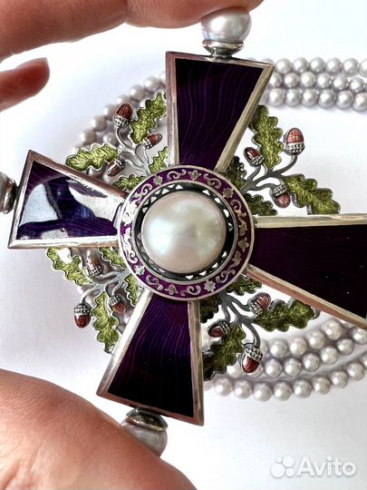 Шикарная брошь мальтийский крест серебро