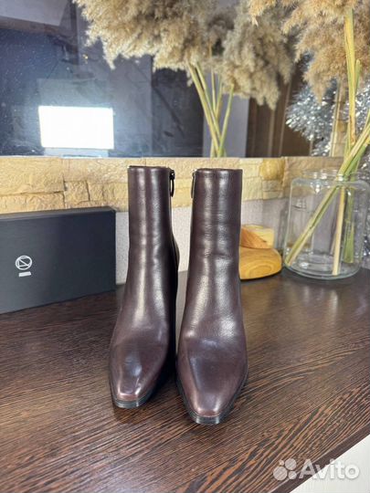 Ботильоны 36р Эконика кожа коричневые оригинал