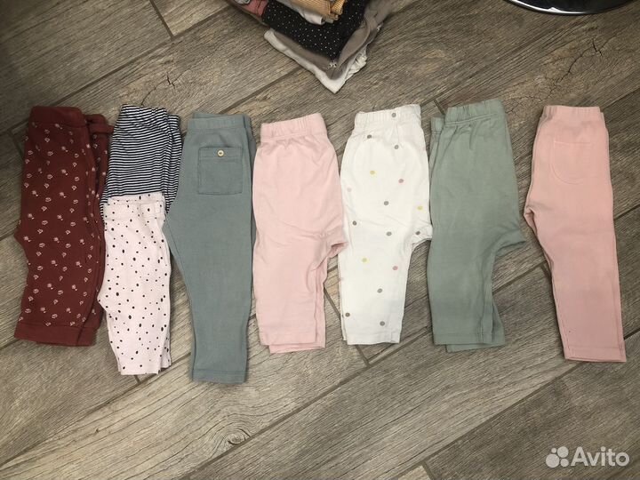 Пакет вещей hm zara + обувь 74-80 для девочки