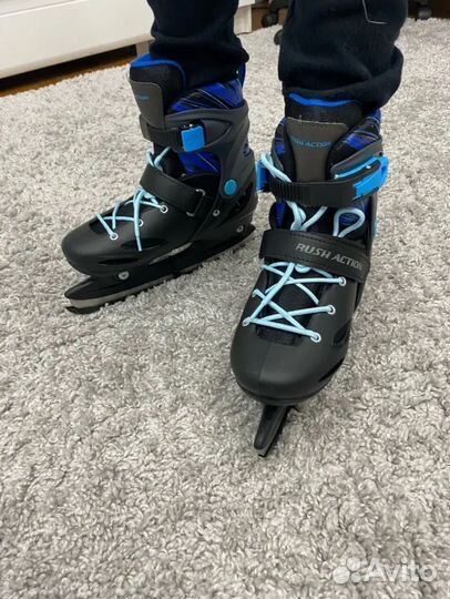 Коньки детские раздвижные, размер 30-33