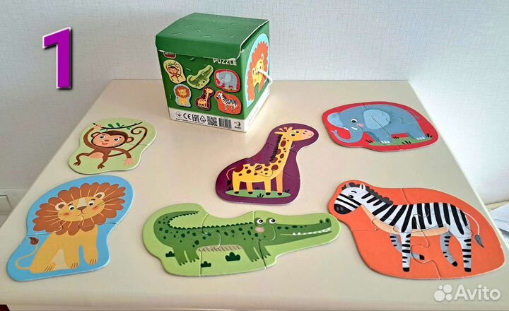 Пазлы Развивающие игры для малышей 1-2-3 года