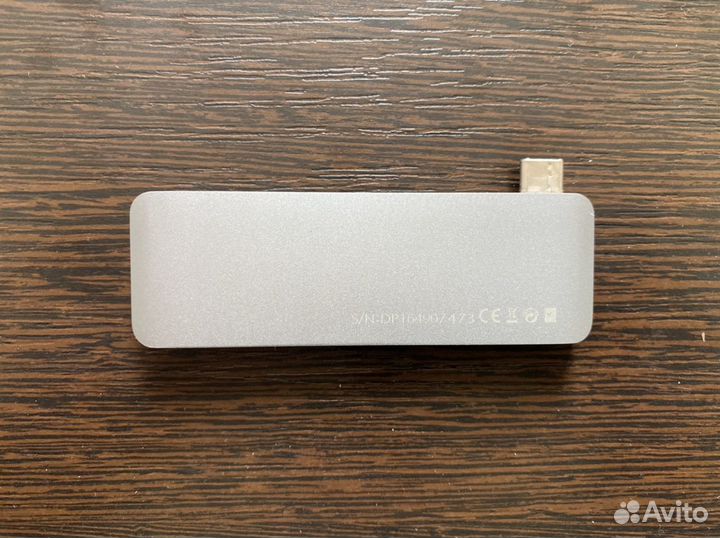 Хаб Deppa USB-C для Macbook 5в1 графитовый