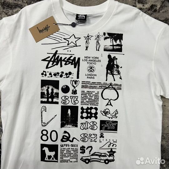 Футболка Stussy принт звезды женщина