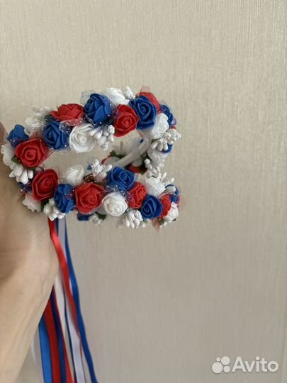 Ободок венок триколор